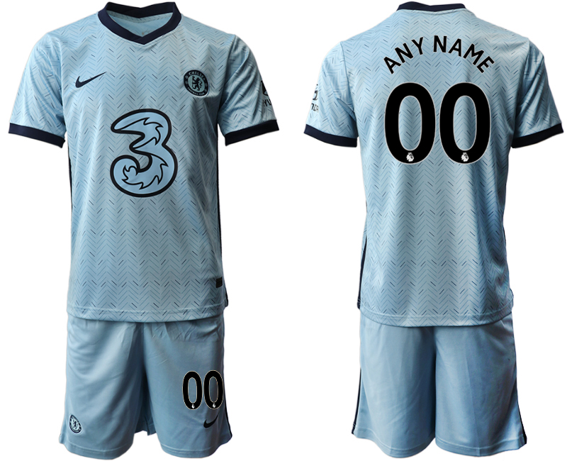 Men 2020-2021 club Chelsea away customized Light blue Soccer Jerseys->chelsea jersey->Soccer Club Jersey